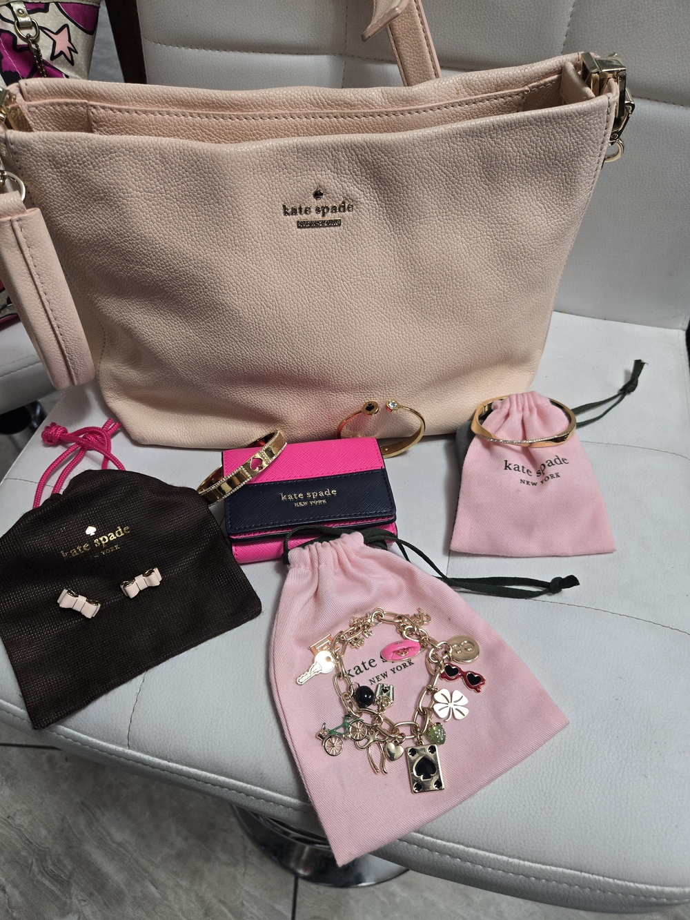 kate spade New York Pale Pink Leather Shoulder Bag